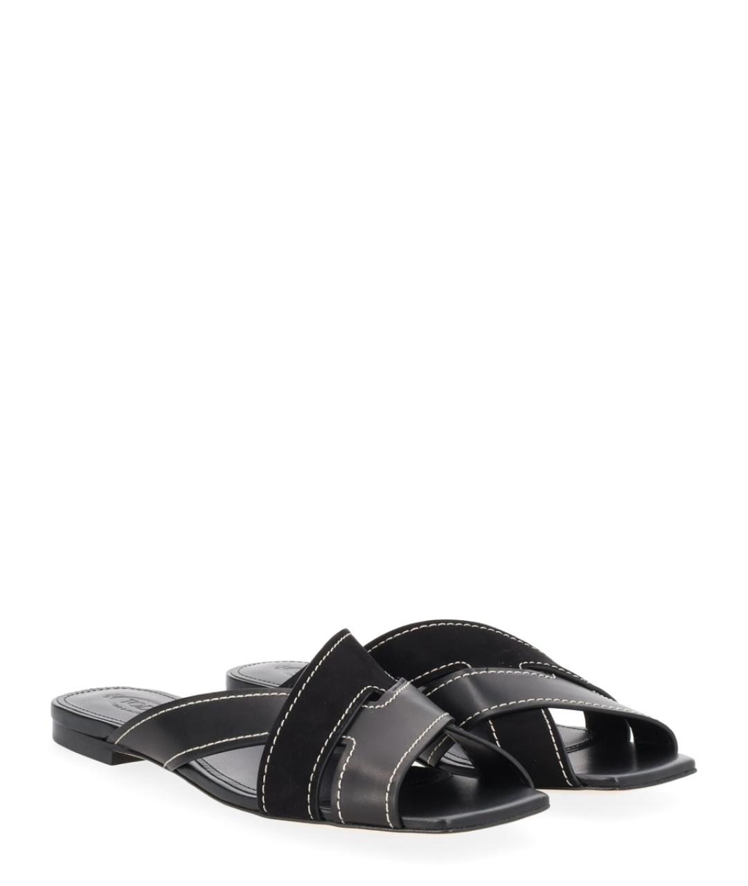 TOD'S Черные шлепанцы, фото 2