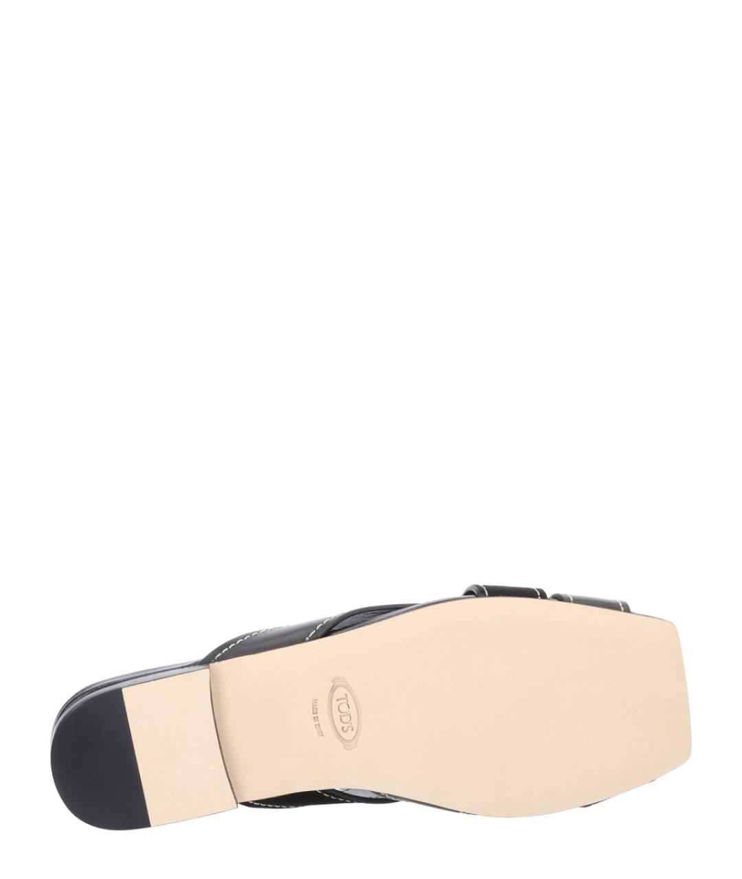 TOD'S Черные шлепанцы, фото 6