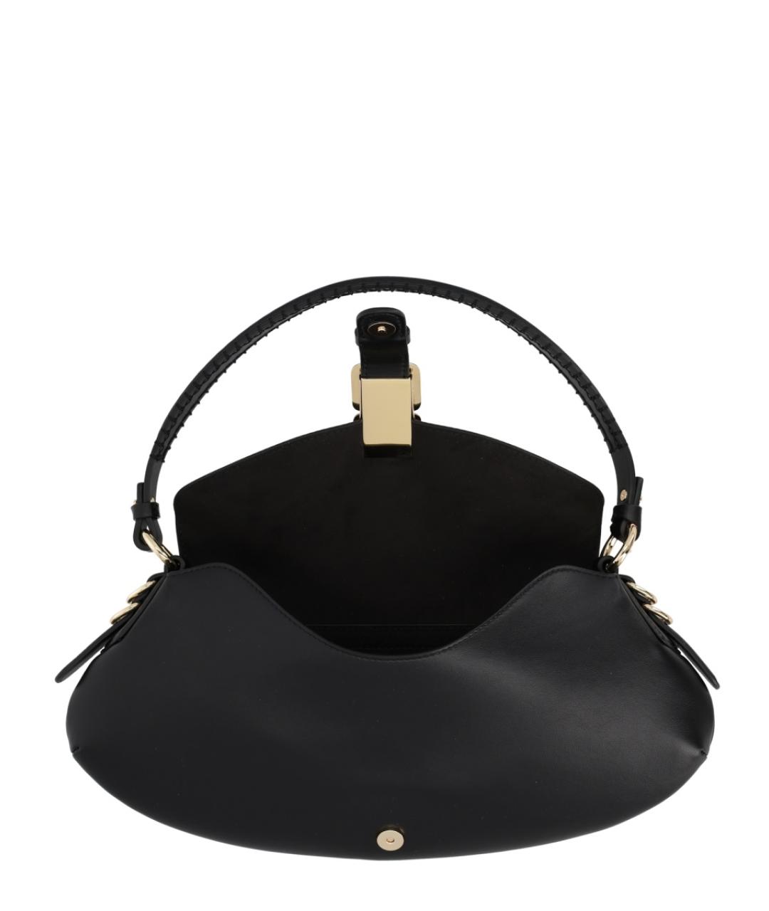 GANNI Черная кожаная сумка через плечо, фото 4