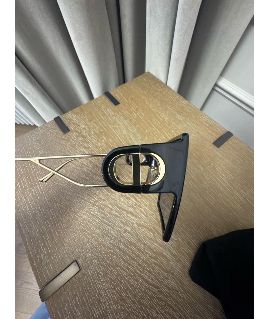 CHRISTIAN DIOR Черные металлические солнцезащитные очки, фото 3