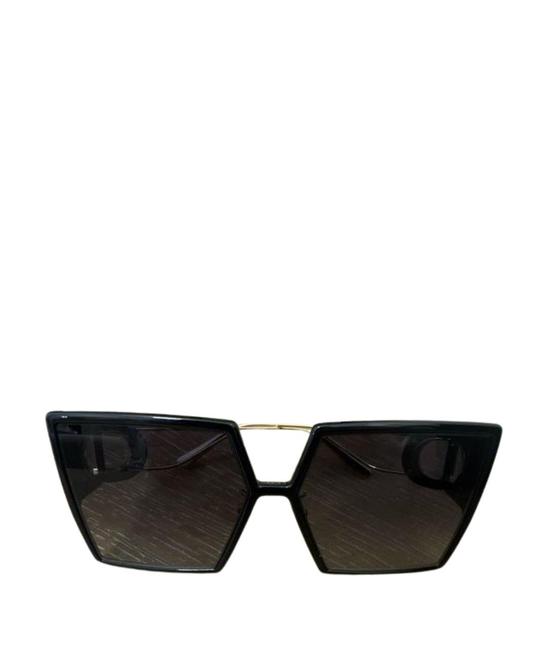 CHRISTIAN DIOR Черные металлические солнцезащитные очки, фото 1