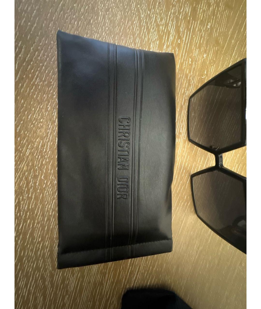 CHRISTIAN DIOR Черные металлические солнцезащитные очки, фото 4