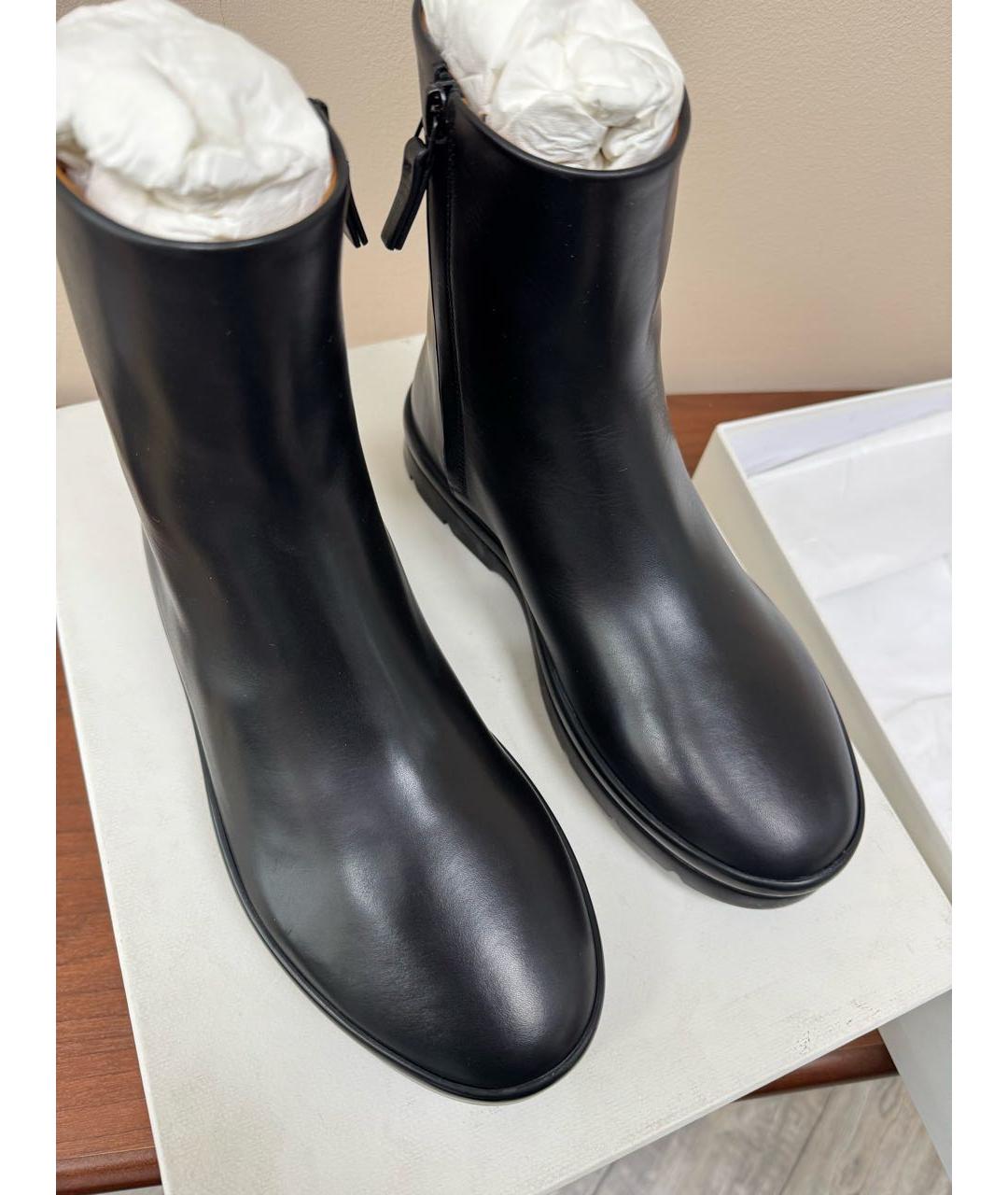 THE ROW Черные кожаные ботинки, фото 5