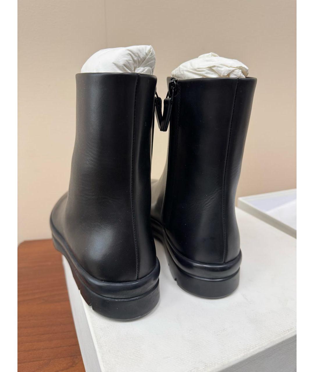 THE ROW Черные кожаные ботинки, фото 6