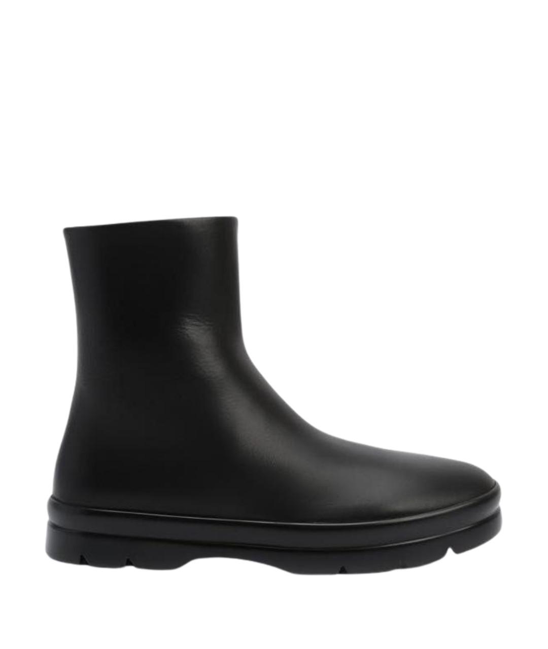 THE ROW Черные кожаные ботинки, фото 1