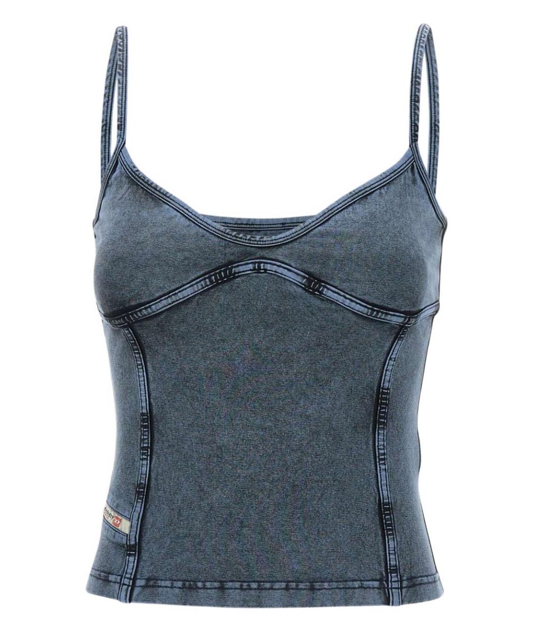 DIESEL Синяя хлопковая майка, фото 1