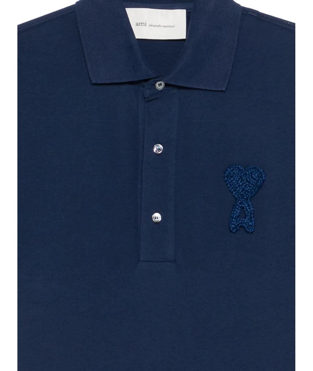 Ami Paris Синяя хлопковая футболка, фото 2