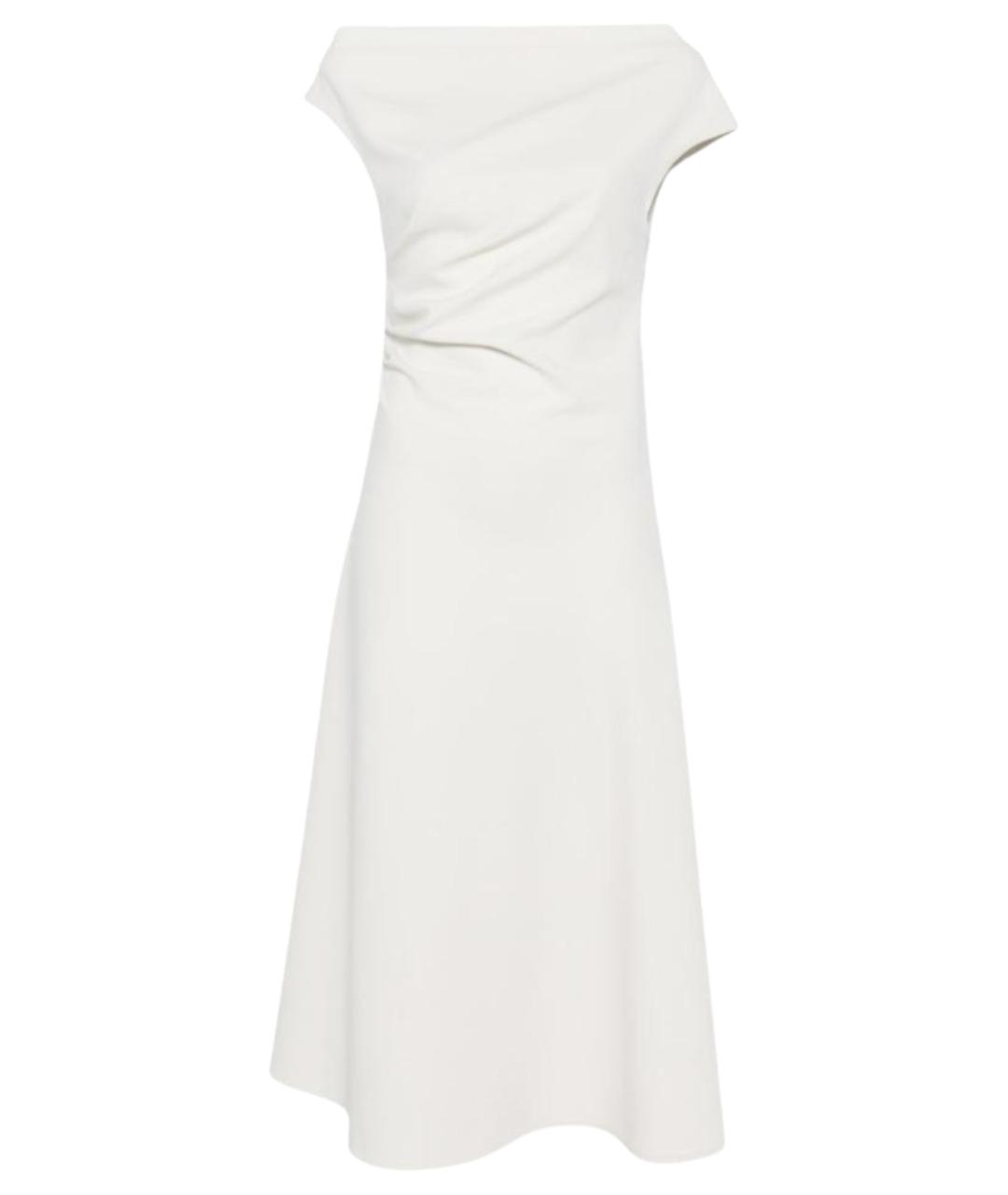 P.A.R.O.S.H. Белое полиэстеровое повседневное платье, фото 1