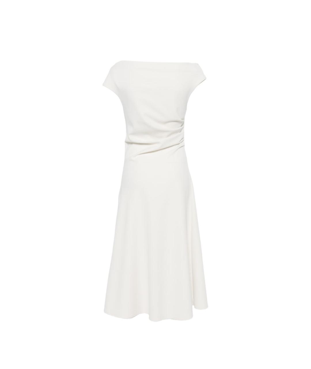 P.A.R.O.S.H. Белое полиэстеровое повседневное платье, фото 2