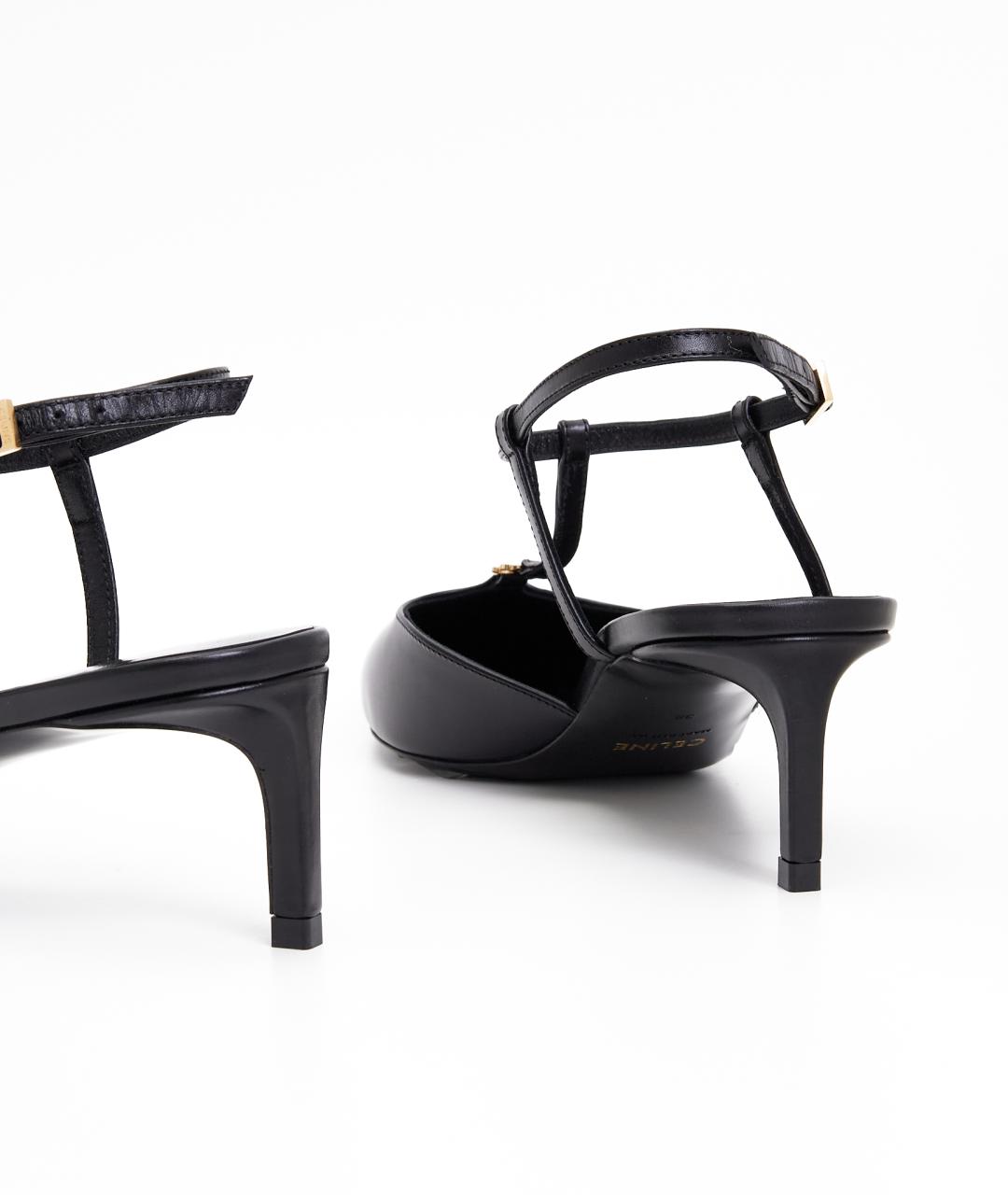 CELINE Черные кожаные туфли, фото 3