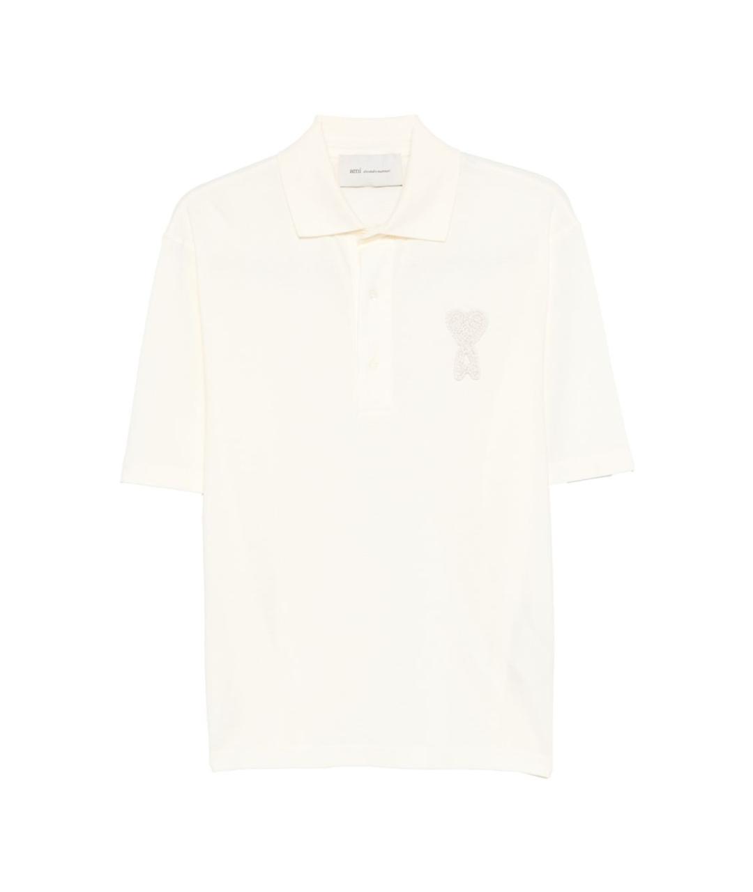 Ami Paris Бежевая хлопковая футболка, фото 1