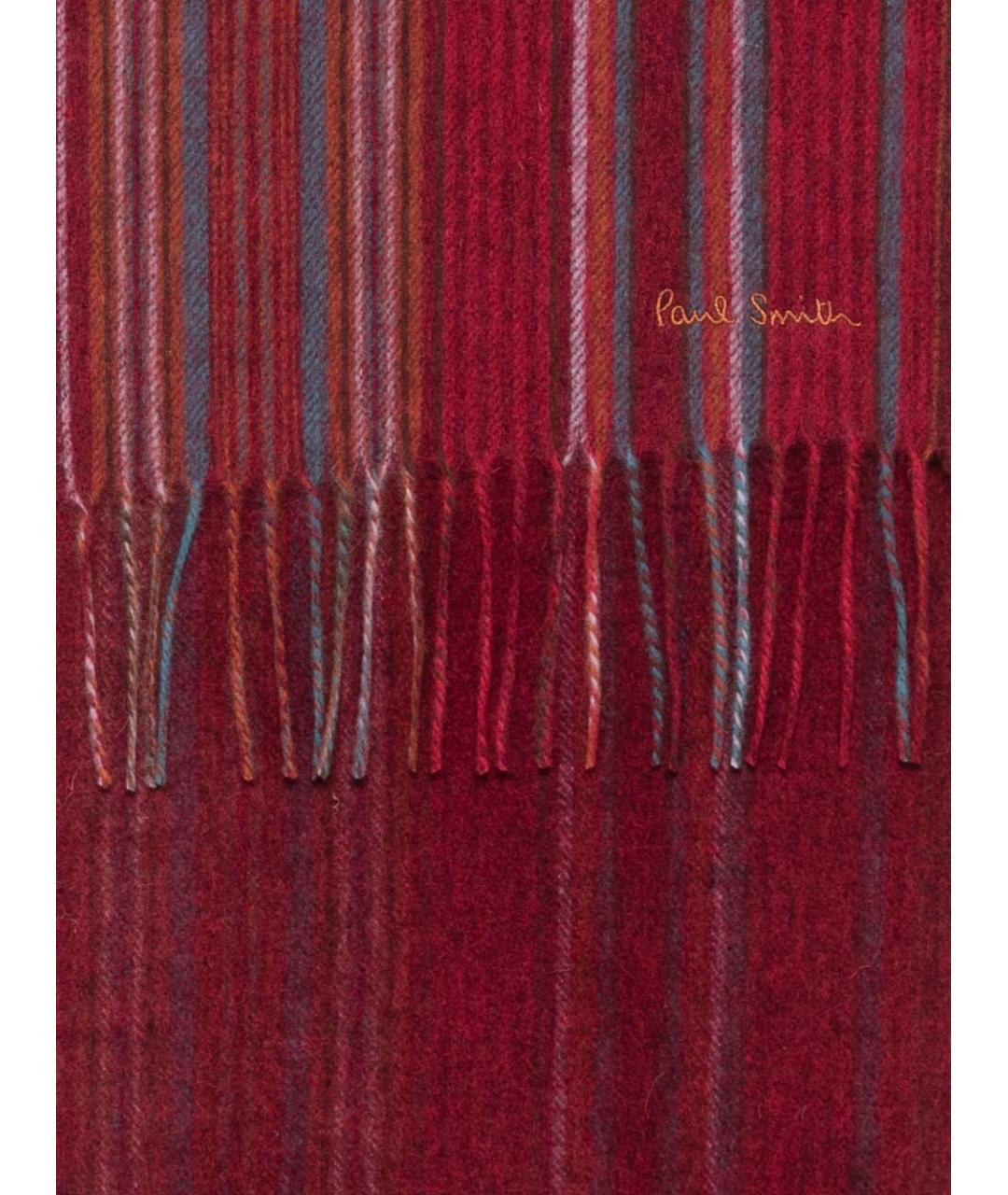PAUL SMITH Красный шарф, фото 3