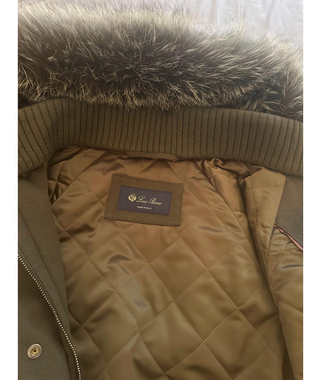 LORO PIANA Хаки кашемировая парка, фото 4