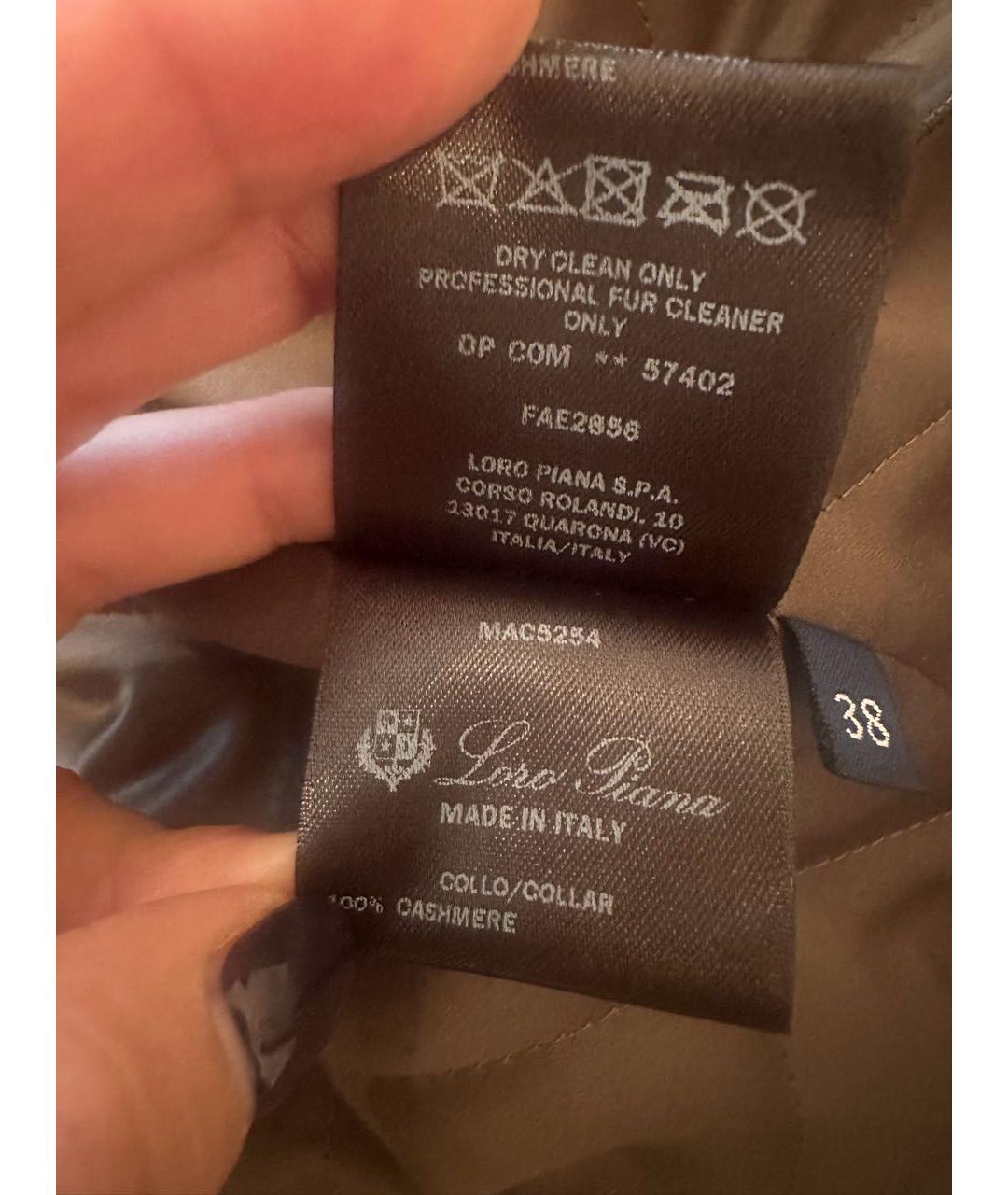 LORO PIANA Хаки кашемировая парка, фото 8