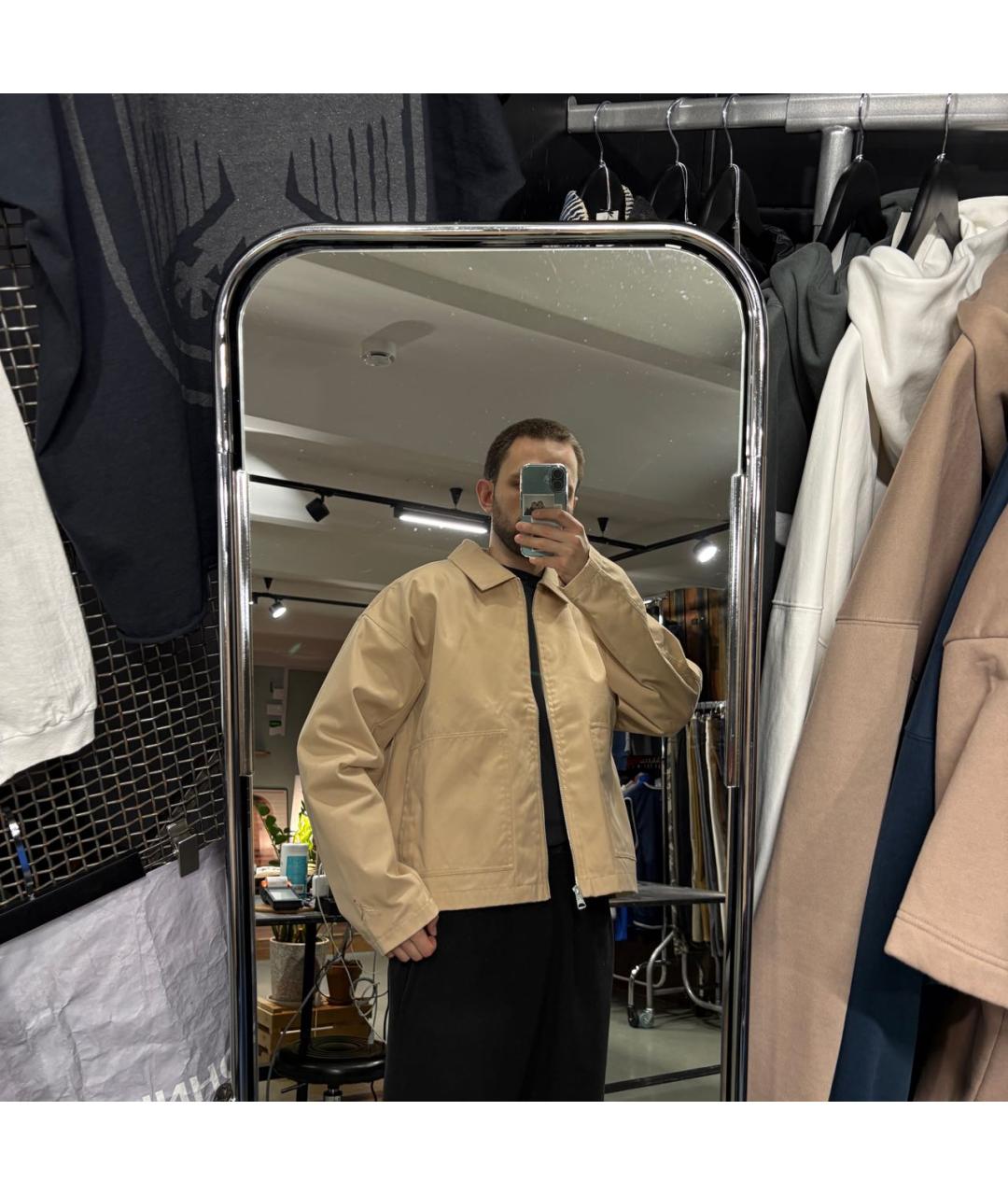 NIKE Бежевая синтетическая куртка, фото 8