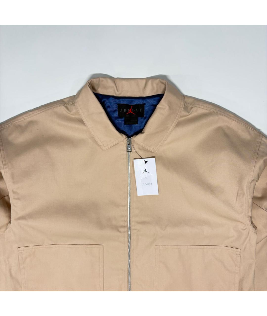 NIKE Бежевая синтетическая куртка, фото 2