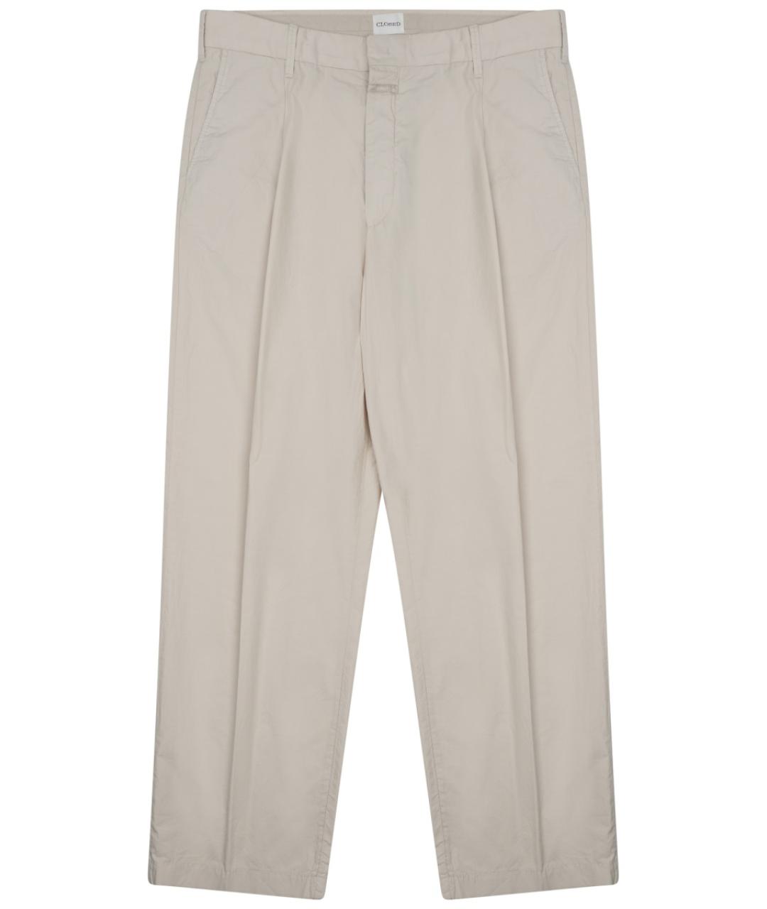 CLOSED Бежевые хлопковые повседневные брюки, фото 1