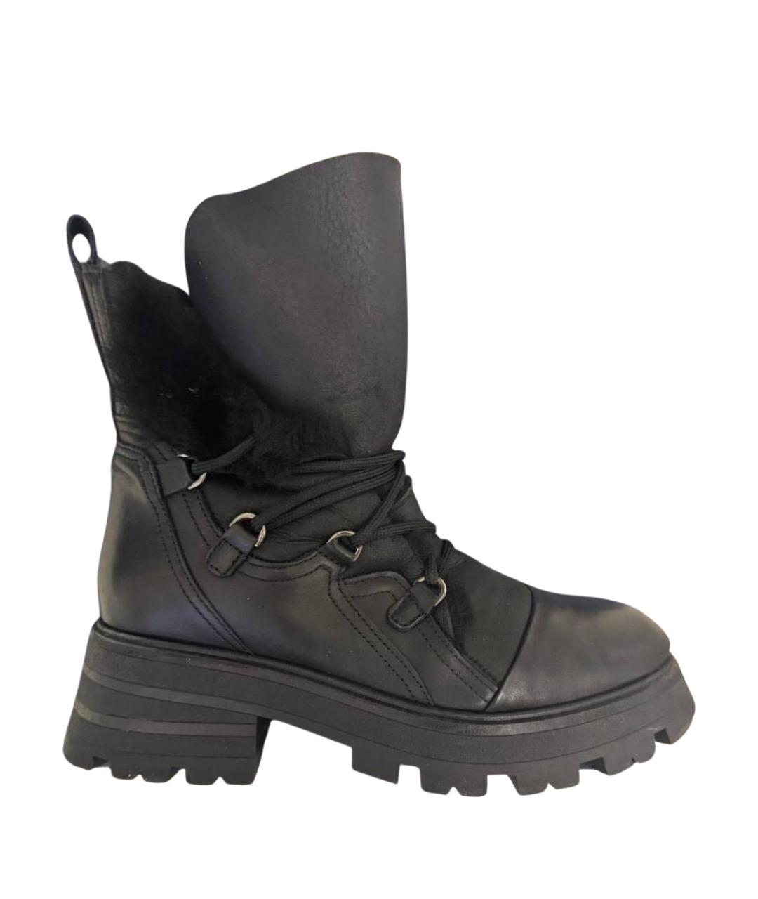 Principe di Bologna Черные кожаные ботинки, фото 1