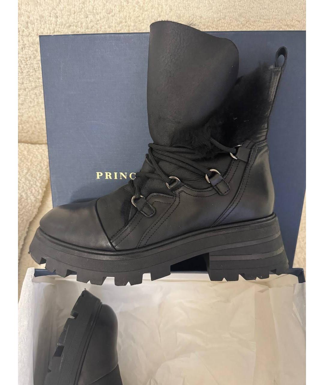 Principe di Bologna Черные кожаные ботинки, фото 6