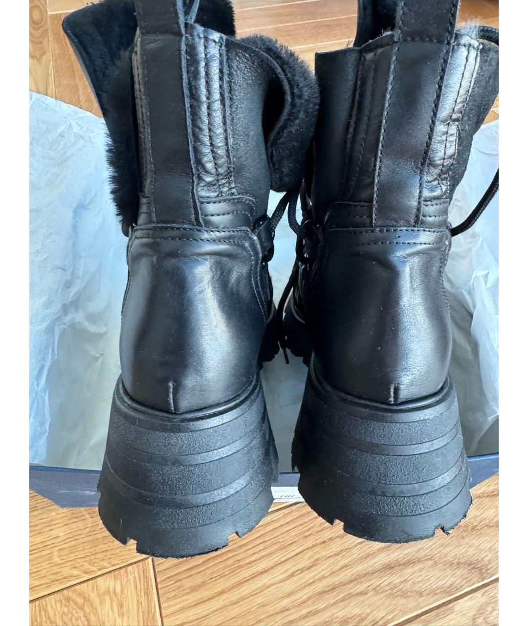 Principe di Bologna Черные кожаные ботинки, фото 4