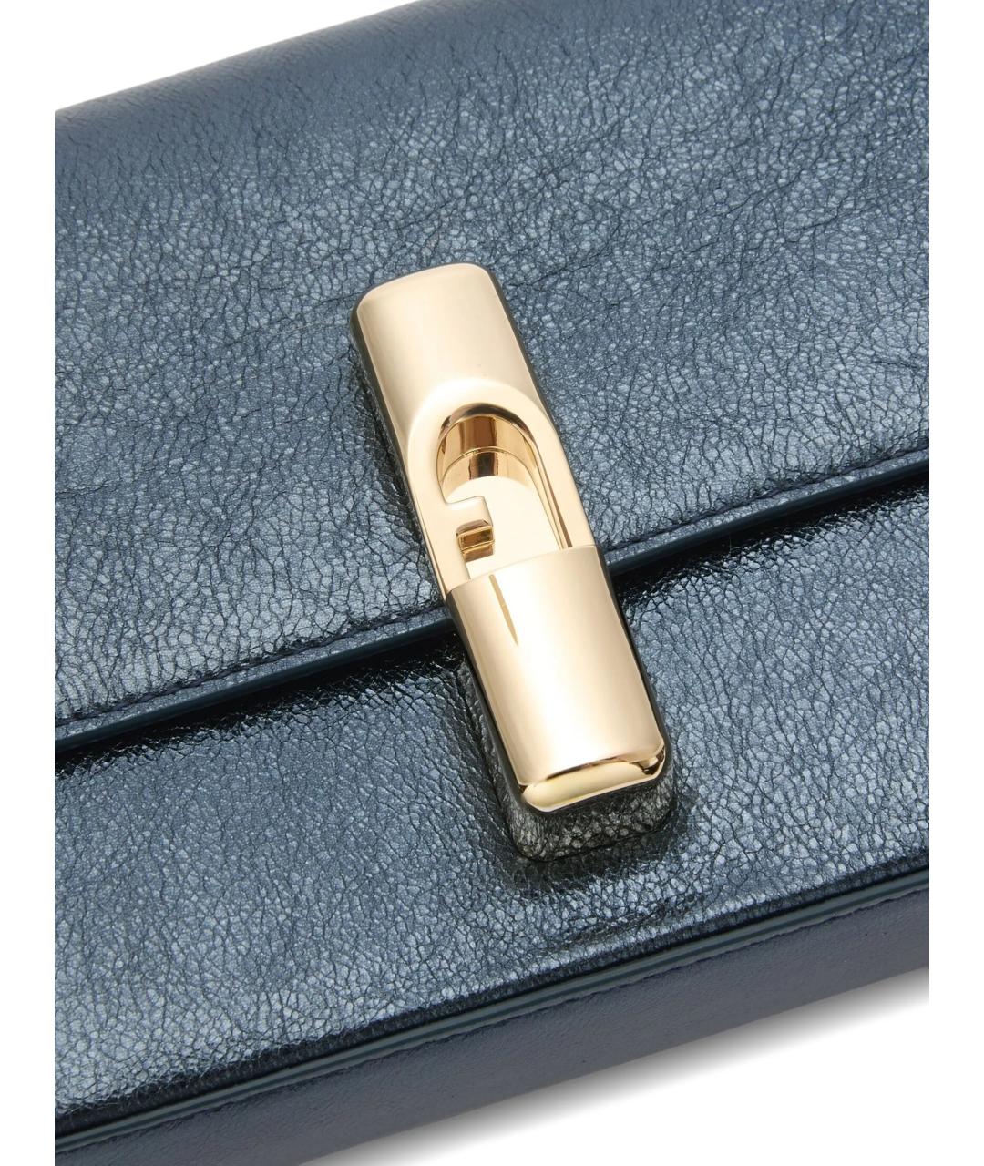 FURLA Синяя кожаная сумка через плечо, фото 4