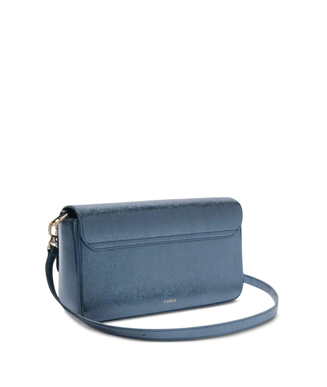 FURLA Синяя кожаная сумка через плечо, фото 2