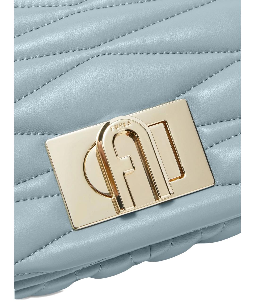 FURLA Синяя кожаная сумка через плечо, фото 4