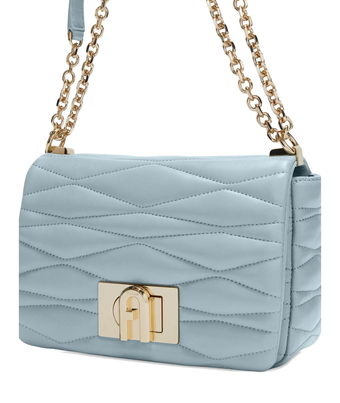 FURLA Синяя кожаная сумка через плечо, фото 3