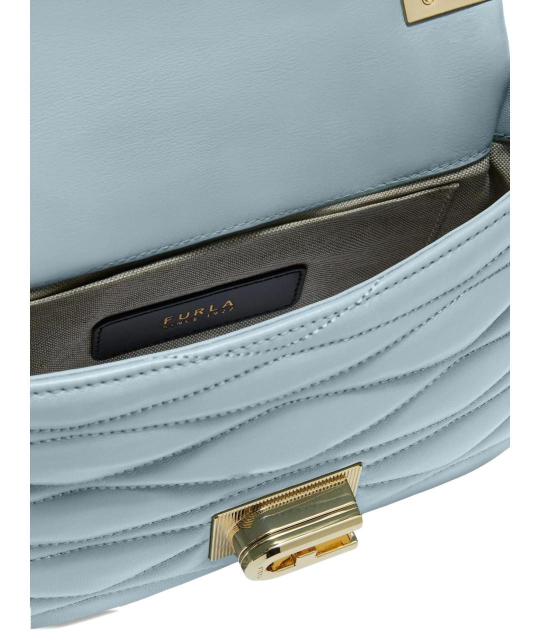 FURLA Синяя кожаная сумка через плечо, фото 5