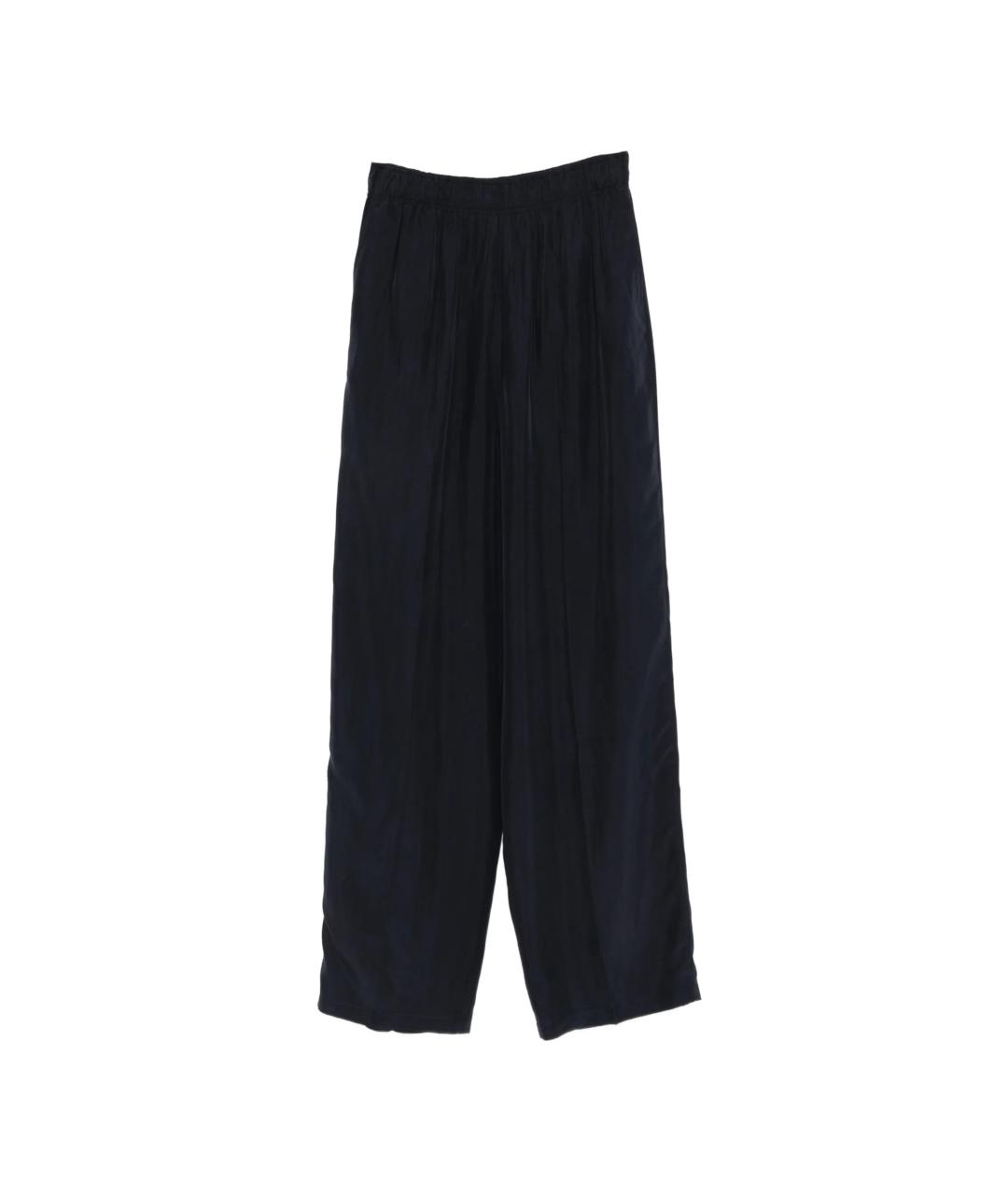 PRADA Синие шелковые прямые брюки, фото 2