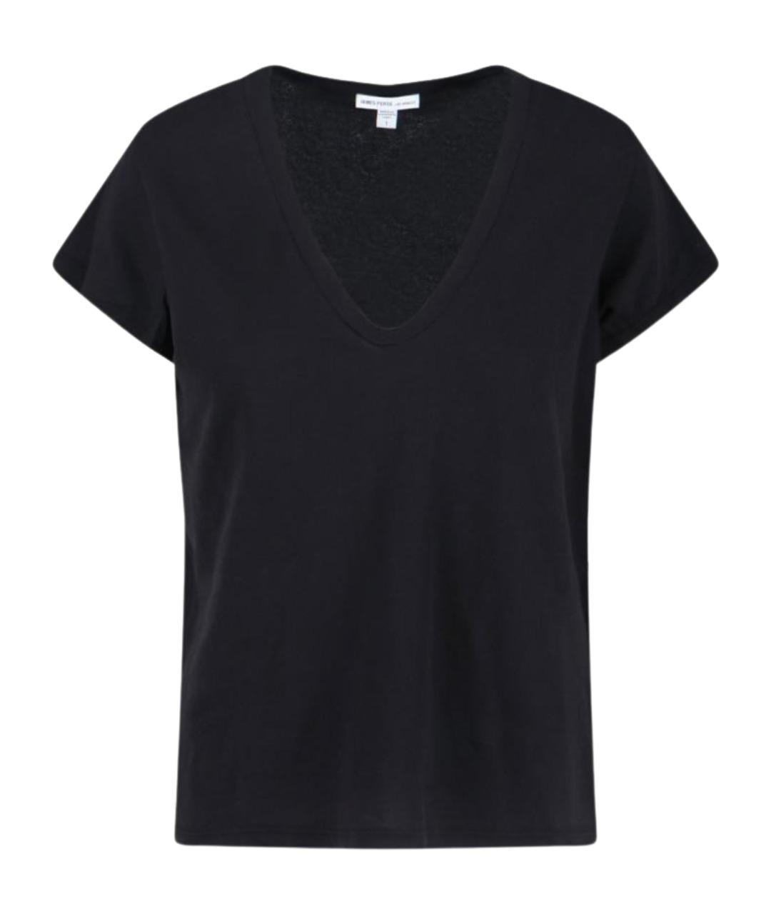 JAMES PERSE Черная хлопковая футболка, фото 1