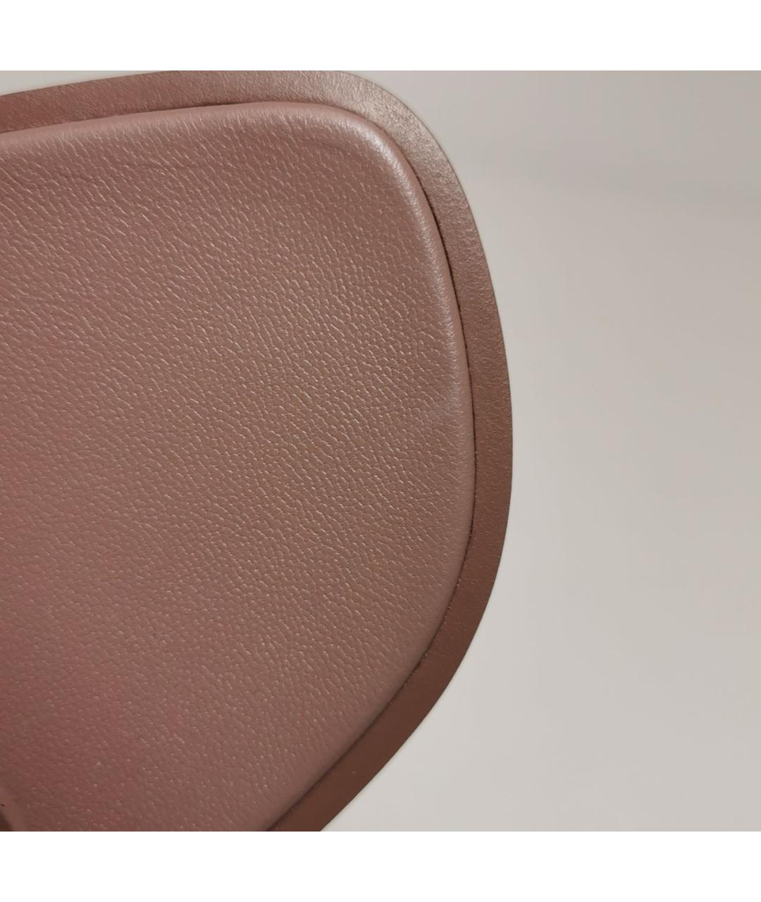 HERMES Коричневые кожаные шлепанцы, фото 6