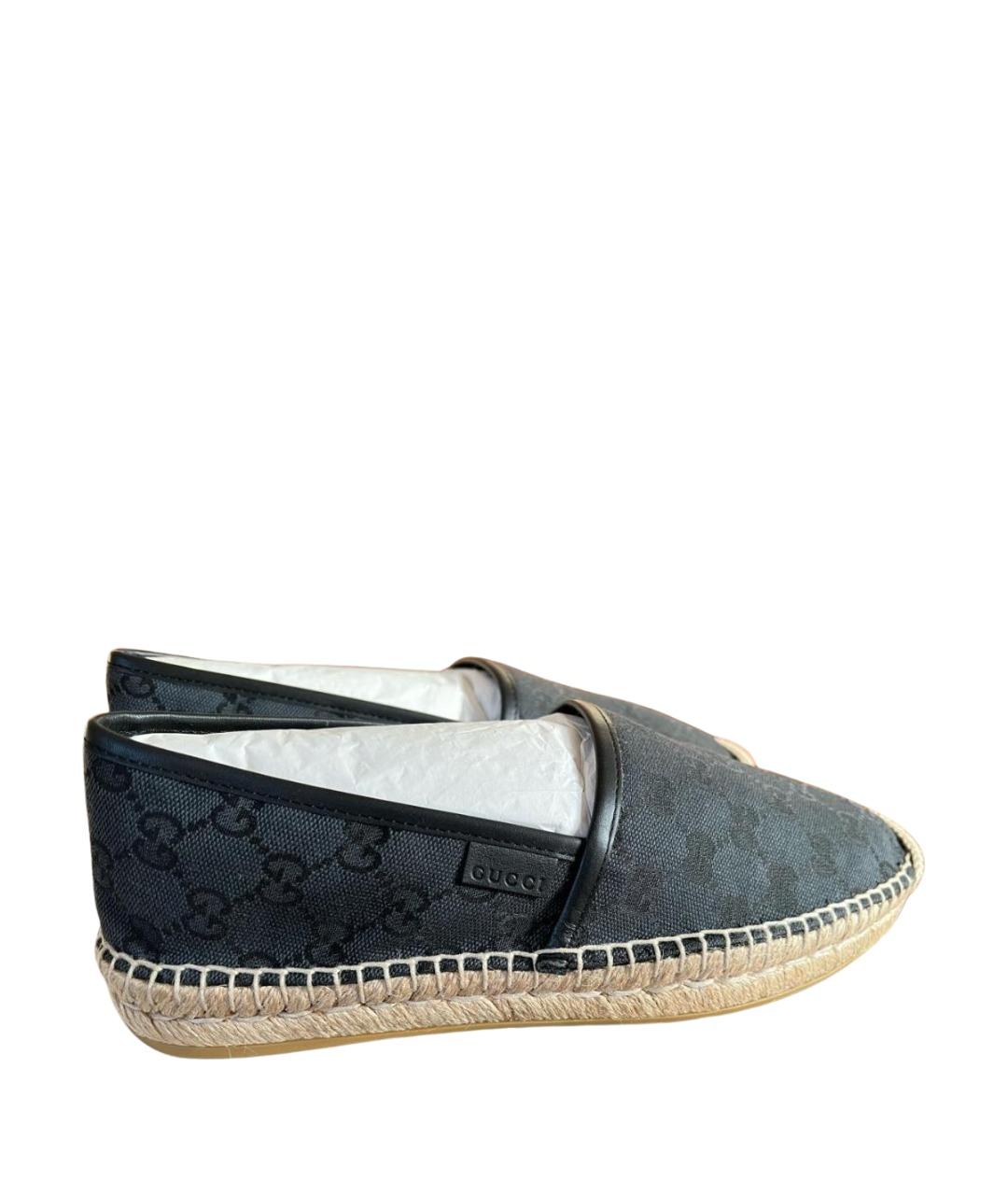GUCCI Черные текстильные эспадрильи, фото 1