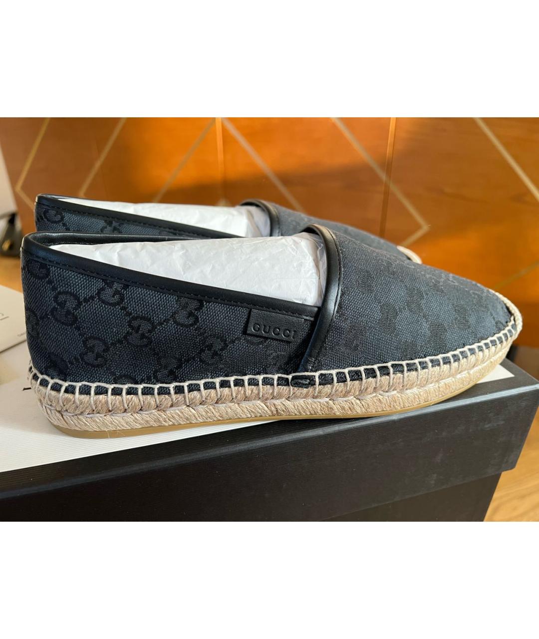 GUCCI Черные текстильные эспадрильи, фото 8