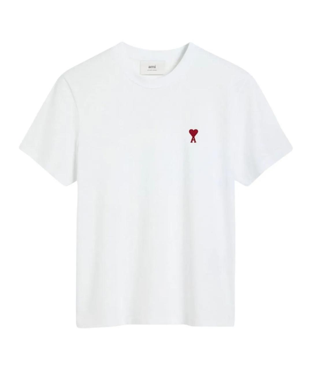 Ami Paris Белая хлопковая футболка, фото 1