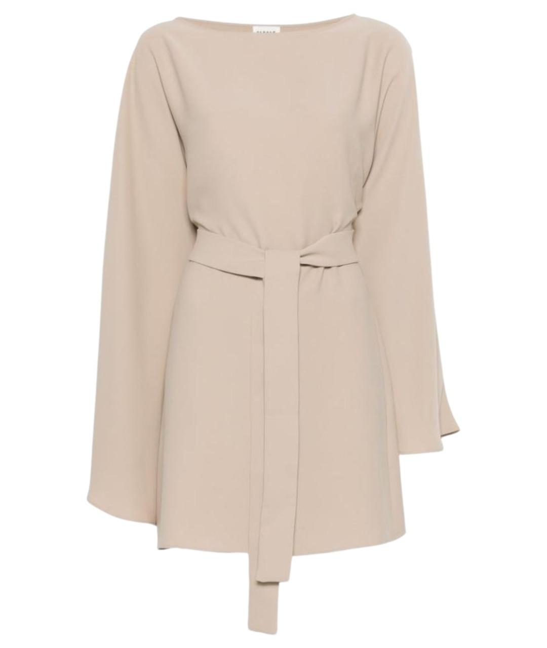 P.A.R.O.S.H. Бежевое полиэстеровое повседневное платье, фото 1