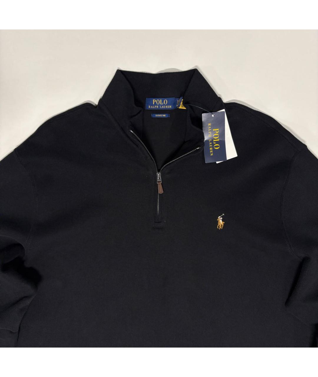POLO RALPH LAUREN Черный хлопковый джемпер / свитер, фото 2