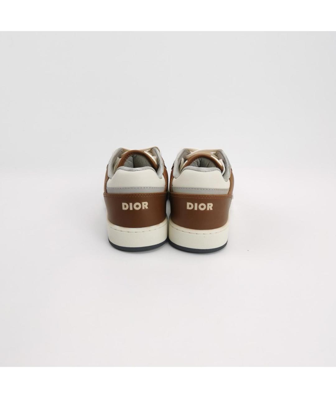 CHRISTIAN DIOR Коричневые кожаные кроссовки, фото 4