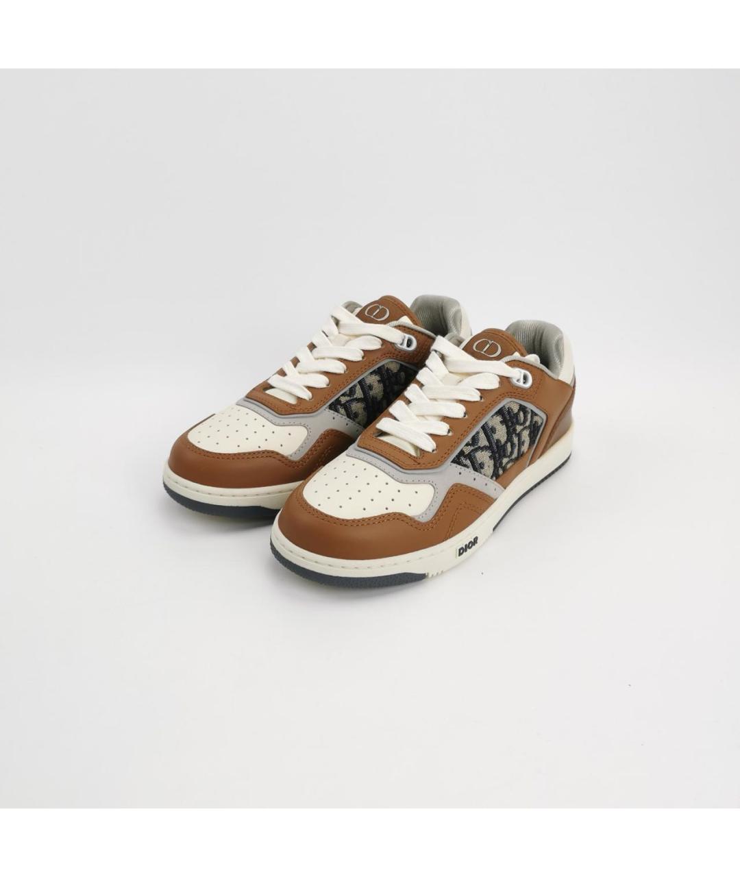 CHRISTIAN DIOR Коричневые кожаные кроссовки, фото 2