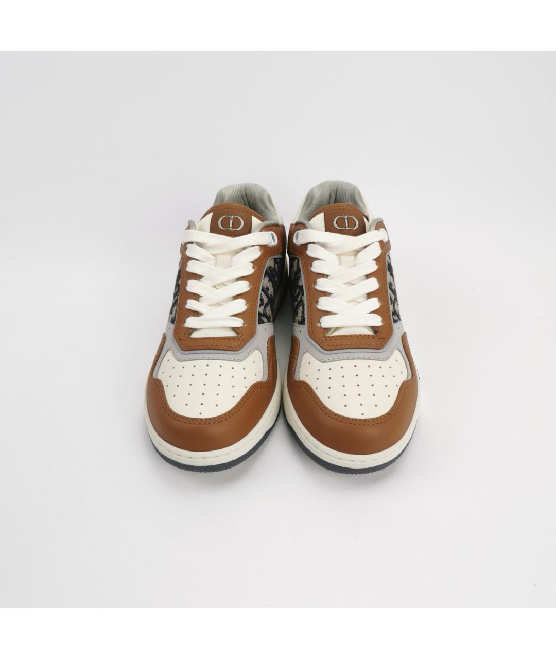 CHRISTIAN DIOR Коричневые кожаные кроссовки, фото 3