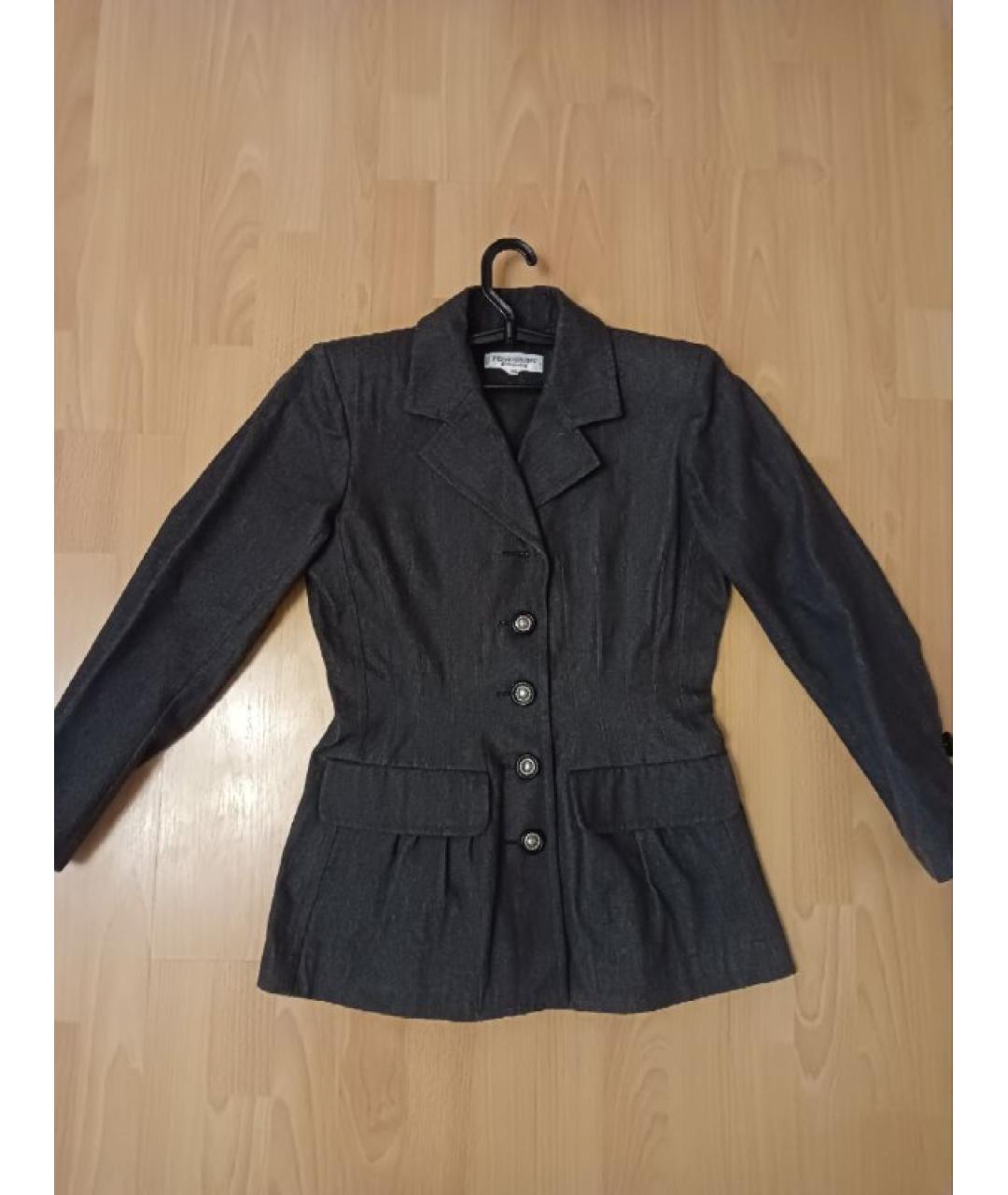 SAINT LAURENT Черный деним жакет/пиджак, фото 5