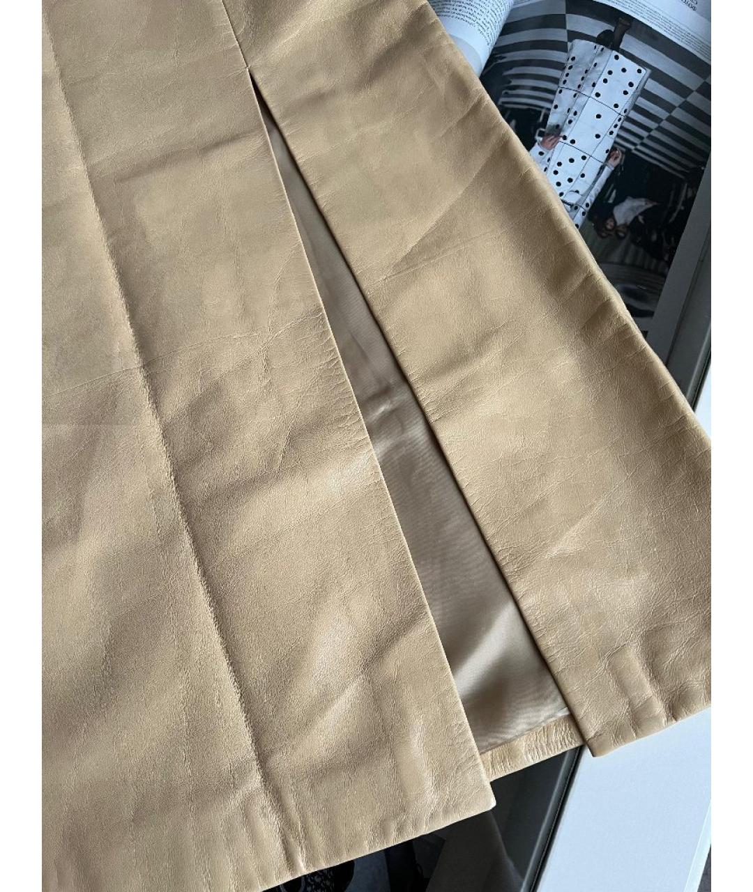 GUCCI Бежевая юбка миди, фото 3