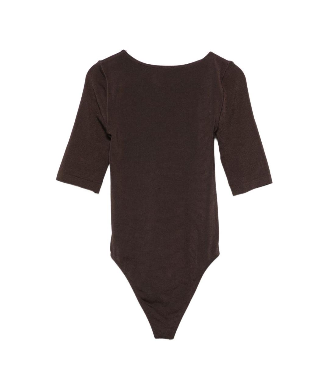 WOLFORD Коричневое хлопковое боди, фото 3