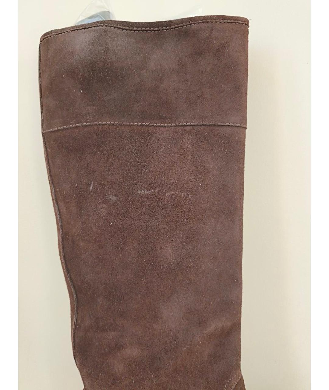 GIUSEPPE ZANOTTI DESIGN Коричневые замшевые сапоги, фото 7