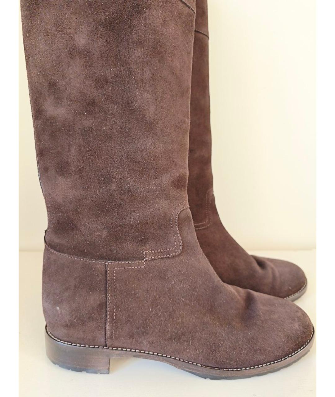 GIUSEPPE ZANOTTI DESIGN Коричневые замшевые сапоги, фото 5