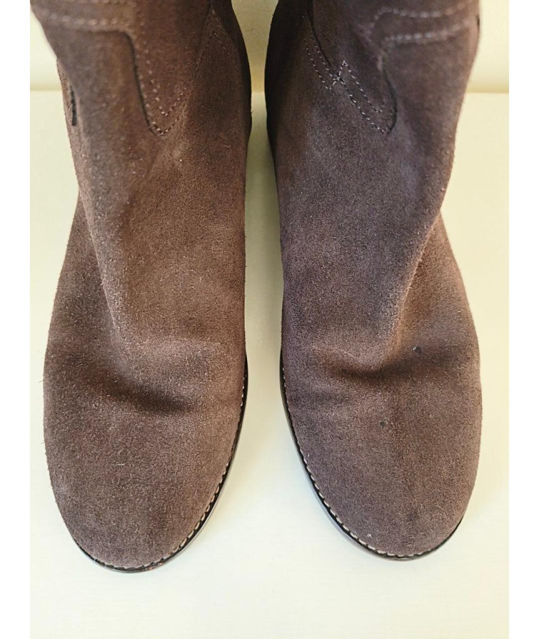 GIUSEPPE ZANOTTI DESIGN Коричневые замшевые сапоги, фото 3