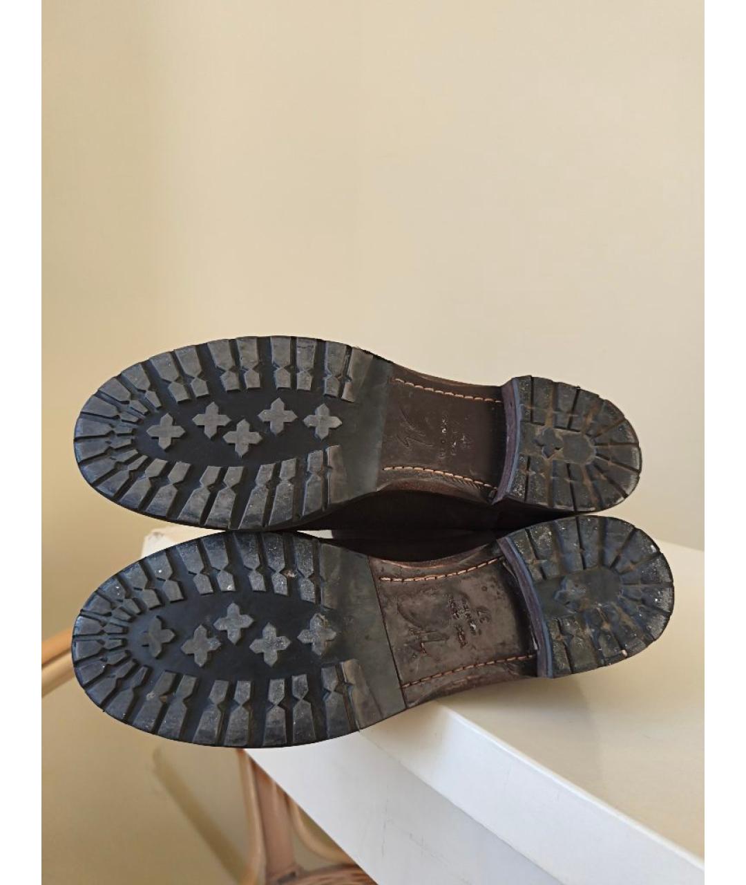 GIUSEPPE ZANOTTI DESIGN Коричневые замшевые сапоги, фото 8