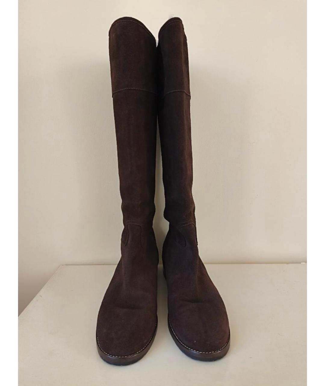 GIUSEPPE ZANOTTI DESIGN Коричневые замшевые сапоги, фото 2
