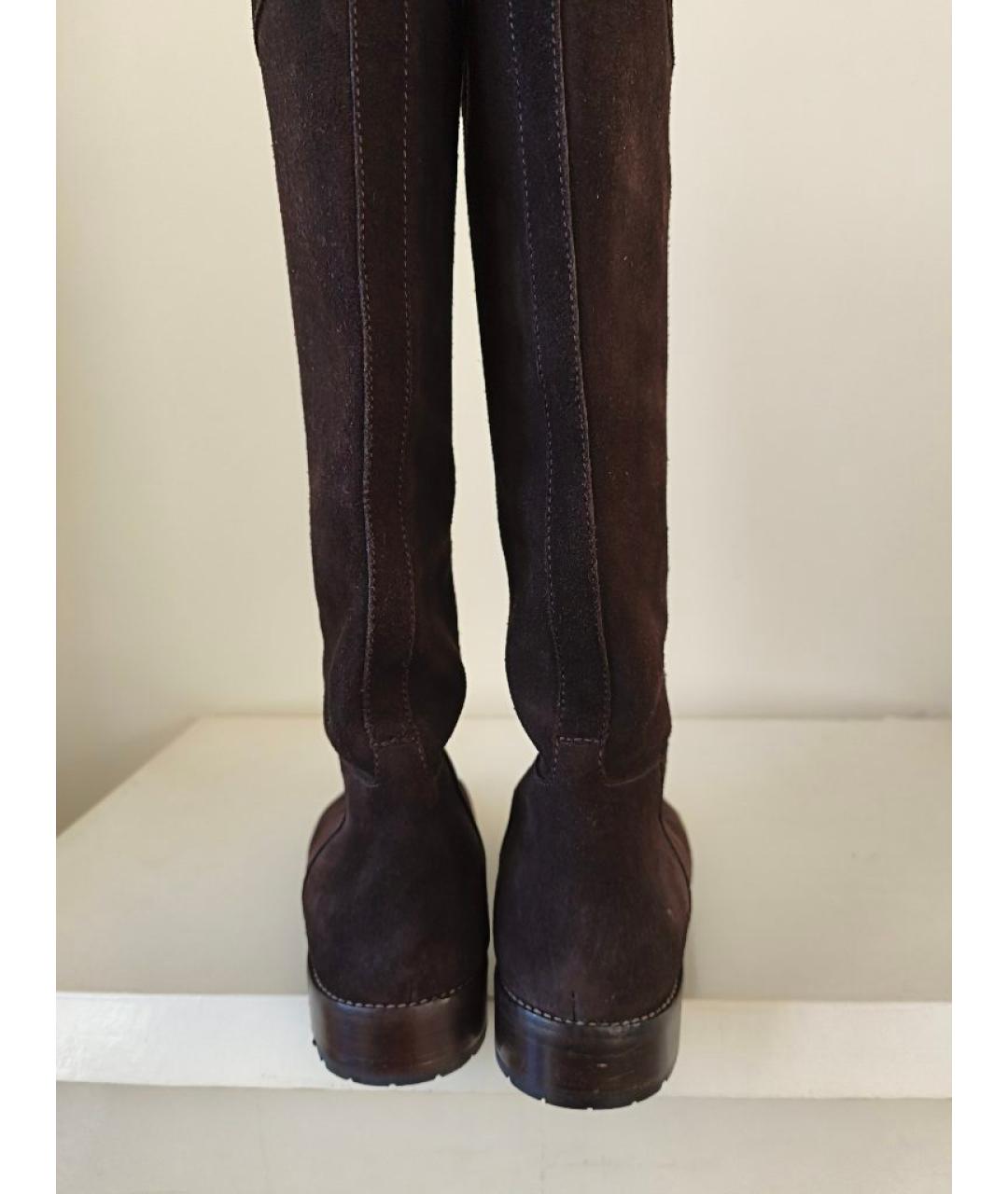 GIUSEPPE ZANOTTI DESIGN Коричневые замшевые сапоги, фото 4