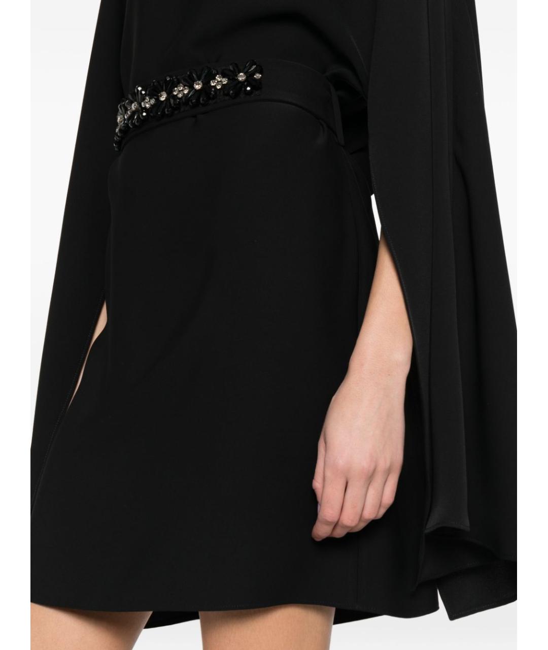 P.A.R.O.S.H. Черное полиэстеровое вечернее платье, фото 3